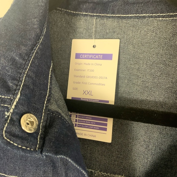 NWT Denim Mini Dress with pockets plus size dark blue New Collection Sz XXL - Picture 3 of 4